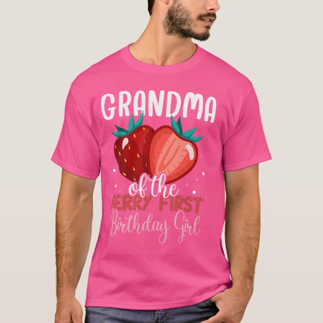 Farmor i Berry First Birthday Girl Family Morsa T Shirt (Framsida)