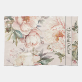 Farmor Kvinnors Blommigt för kokning av vattenfärg Kökshandduk