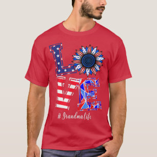 Farmor Life Kärlek Solrosamerikansk fr.o.m. juli T Shirt