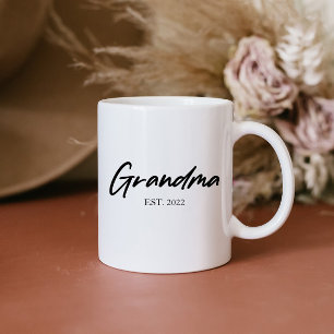 Farmor mormor Anpassningsbar Est Year Minimal Sima Kaffemugg