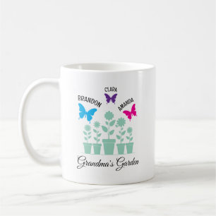 Farmor, mormor, enkla färgstarka fjädrar kaffemugg