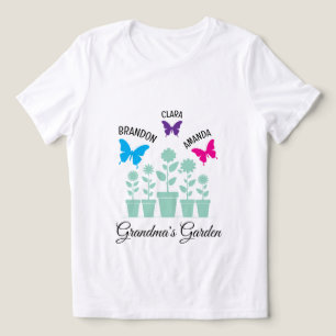 Farmor, mormor, enkla färgstarka fjädrar t shirt