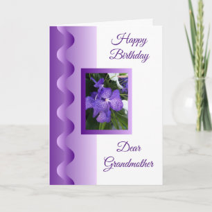 Farmor, mormor, Orchid Personlig Birthday Kort