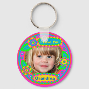 Farmor mors daganpassningsbar Keychain Nyckelring