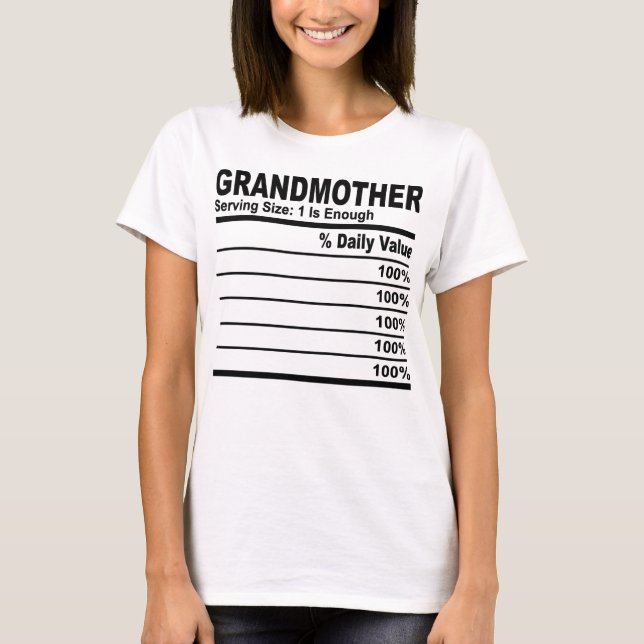 Farmor Näringsfenomen Personlig Kvinnor T Shirt (Framsida)