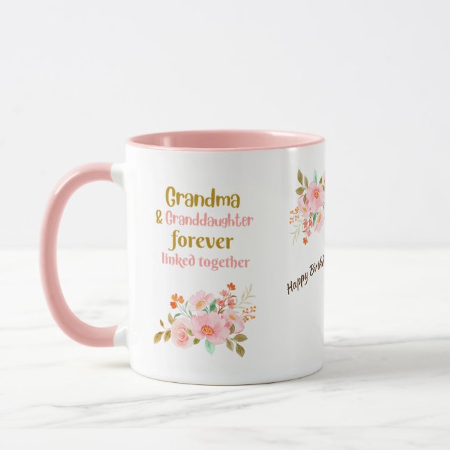 Farmor- och mordotterbarn, länkade till varandra mugg (Vänster)