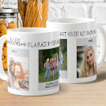 Farmor, offert | 3 Foton och bildtexter | GRÅTT Kaffemugg<br><div class="desc">Skapa ditt eget unika foto till mugg för dina mor- och farföräldrar eller barnbarn. Fotomallen har konfigurerats så att du kan lägga till 3 av bilderna som du vill använda som favorit. Dina foton visas i kvadratiskt/instagram-format på bildtextpaneler som du kan anpassa med namn eller anpassningsbar. Dikt lyder: "barnbarn fyller...</div>