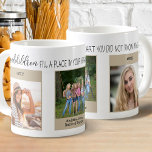 Farmor, offert | 3 Foton och illustrationer Beige Kaffemugg<br><div class="desc">Skapa ditt eget unika foto till mugg för dina mor- och farföräldrar eller barnbarn. Fotomallen har konfigurerats så att du kan lägga till 3 av bilderna som du vill använda som favorit. Dina foton visas i kvadratiskt/instagram-format på bildtextpaneler som du kan anpassa med namn eller anpassningsbar. Dikt lyder: "barnbarn fyller...</div>