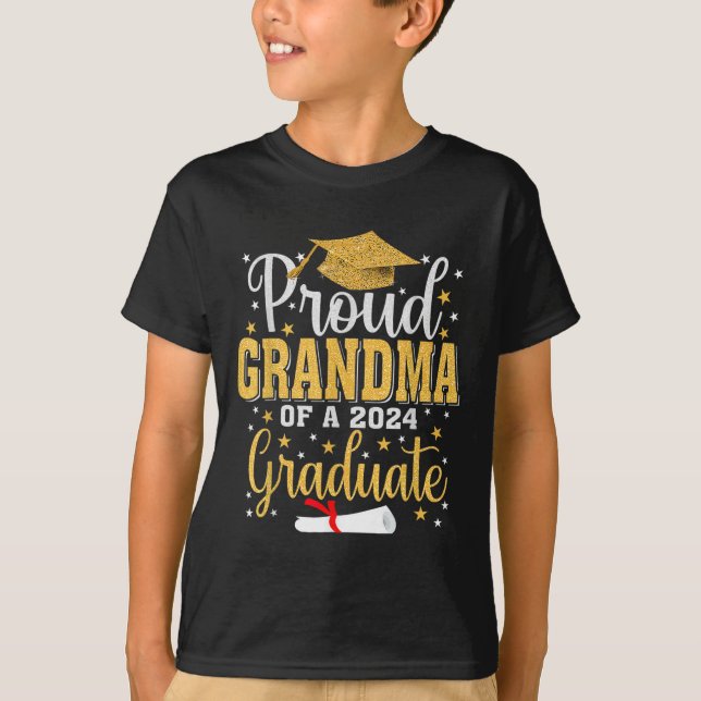 Farmor på 2024 Student för familjen Studenten 3 T Shirt (Framsida)