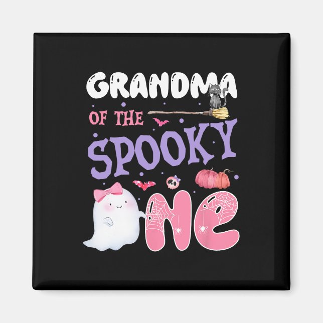 Farmor på talokyn 1:a födelsedagen Halloween P Magnet (Framsidan)
