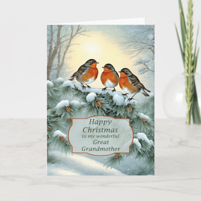 Farmor Robins God Jul Helgkort (Framsida)