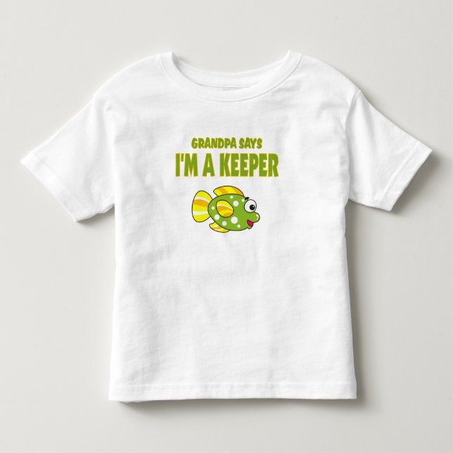 Farmor säger att jag är en Keeper (fisk) T-shirt (Framsida)