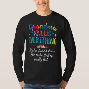Farmor vet allt Tie Dye Outfit för kvinnor T Shirt