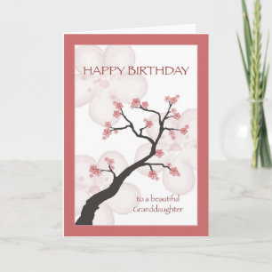 Farmors födelsedag, den kinesiska Blommarna Träd Kort