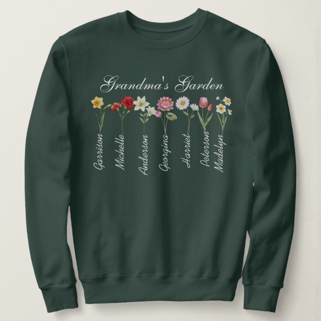 Farmors Garden Birthblomma Anpassningsbarna Barnba T Shirt (Design framsida)