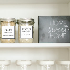 Farmors vattentäta strumpor Livsmedelsetiketter Klistermärken