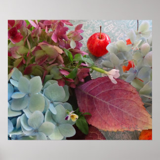 FARMphemera.com "Antiques & Hydrangea" poster