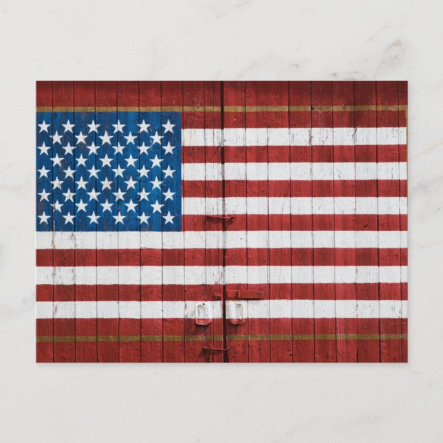 Farms | American Flag Barn Mural Vykort (Framsida)