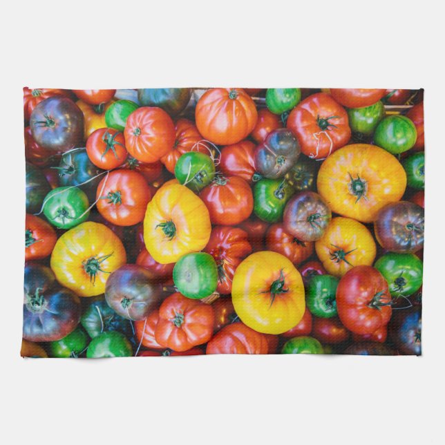 Farms | Colorful Tomato Harvest Kökshandduk (Horisontell)