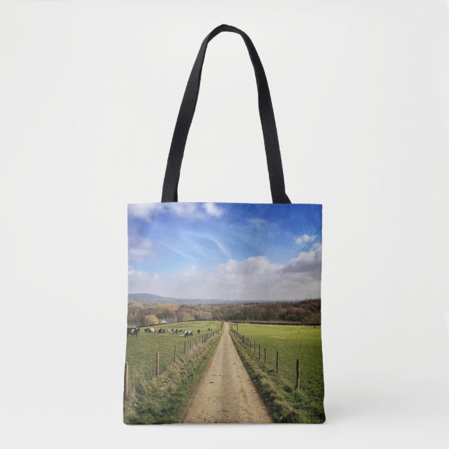 Farms | English Countryside Dirt Road Tygkasse (Framsida)