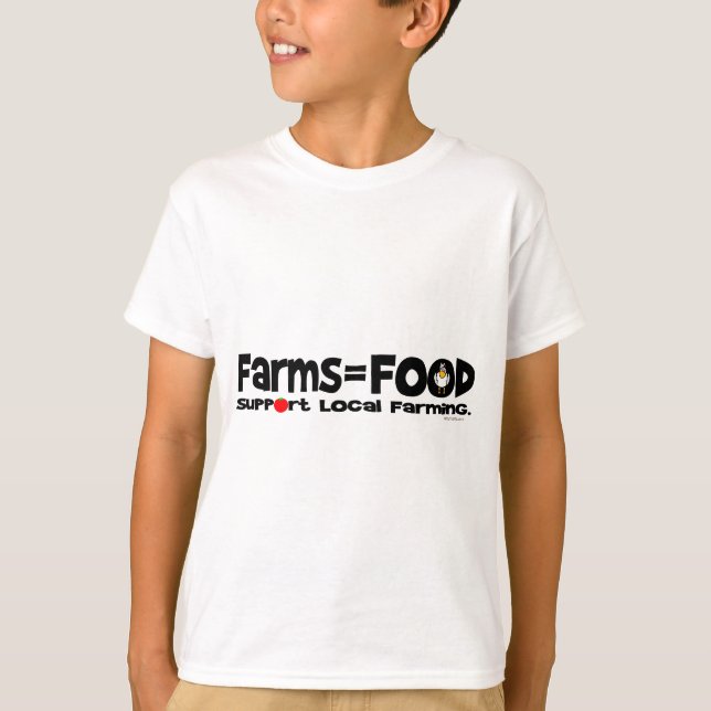 Farms=Food Tee Shirt (Framsida)