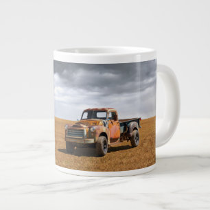 Farms Old Truck in Field Jumbo Mugg