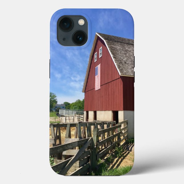 Farms | Red Barn With American Flag (Baksida)