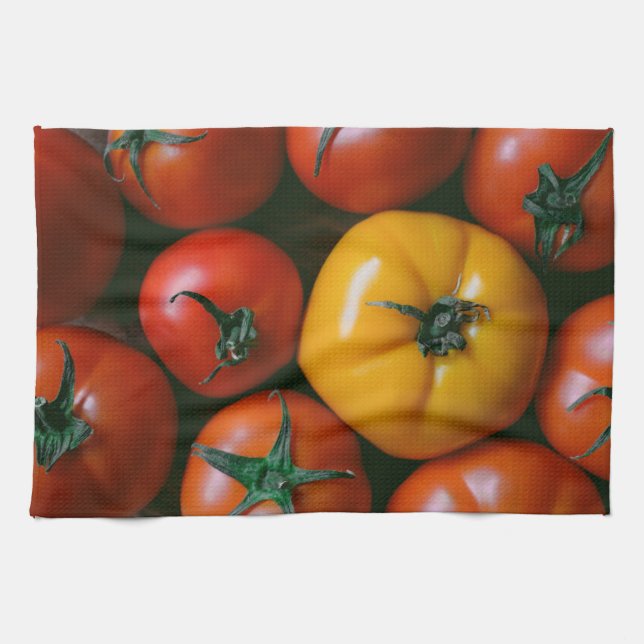 Farms | Shiny Red & Yellow Tomatoes Kökshandduk (Horisontell)