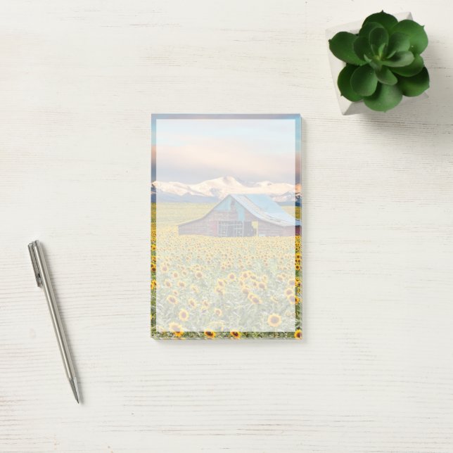 Farms | Sunflower Field Post-it Block (Kontor)