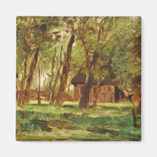 Farmstead under träd magnet