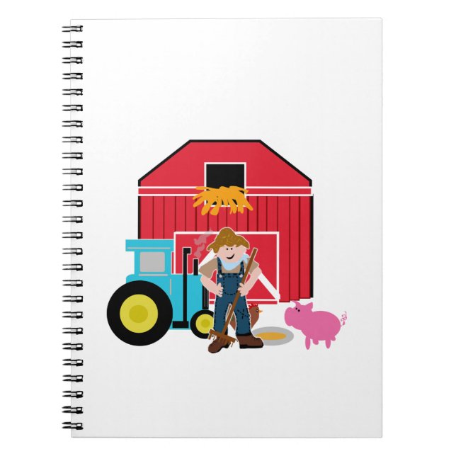 Farmyard Anteckningsbok Med Spiral (Framsidan)
