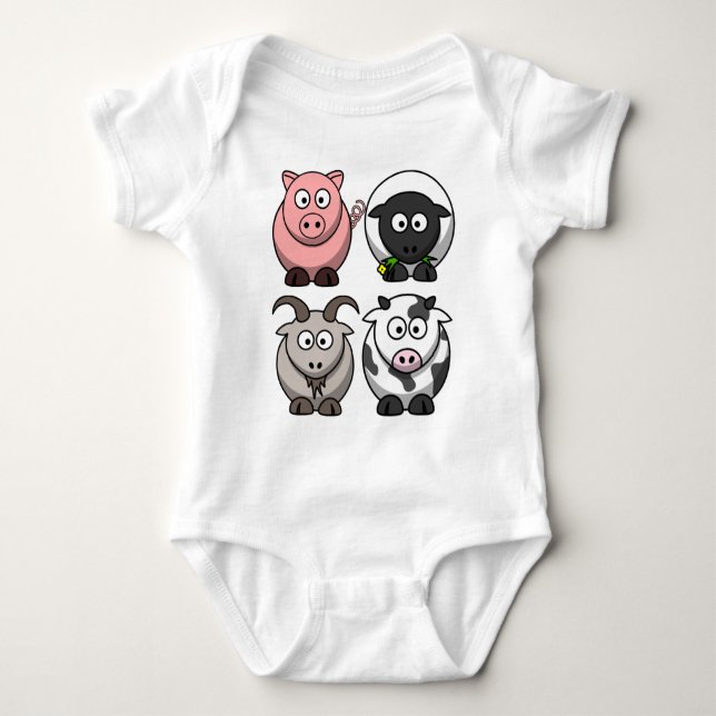 Farmyard-/Barnyarddjur /Creeper T-shirt (Framsida)