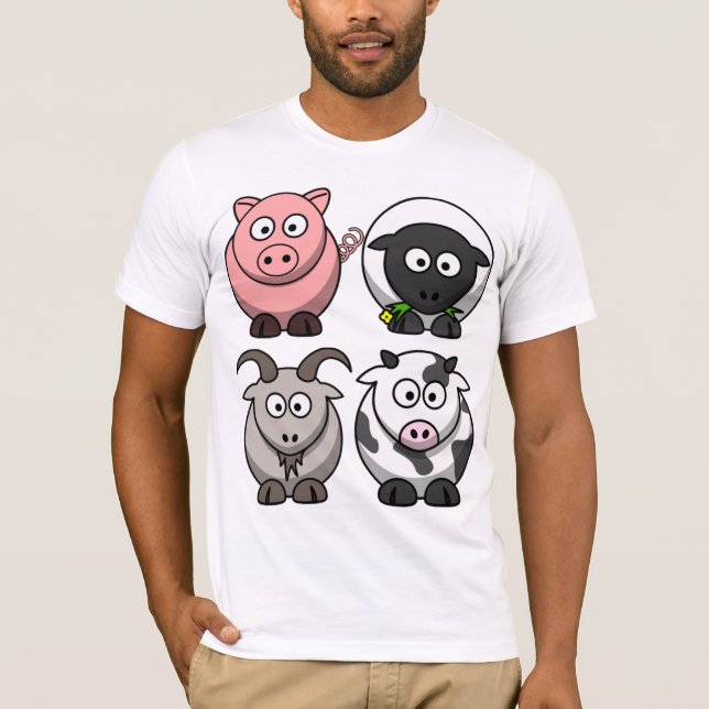 Farmyard-/Barnyarddjurutslagsplats T-shirt (Framsida)