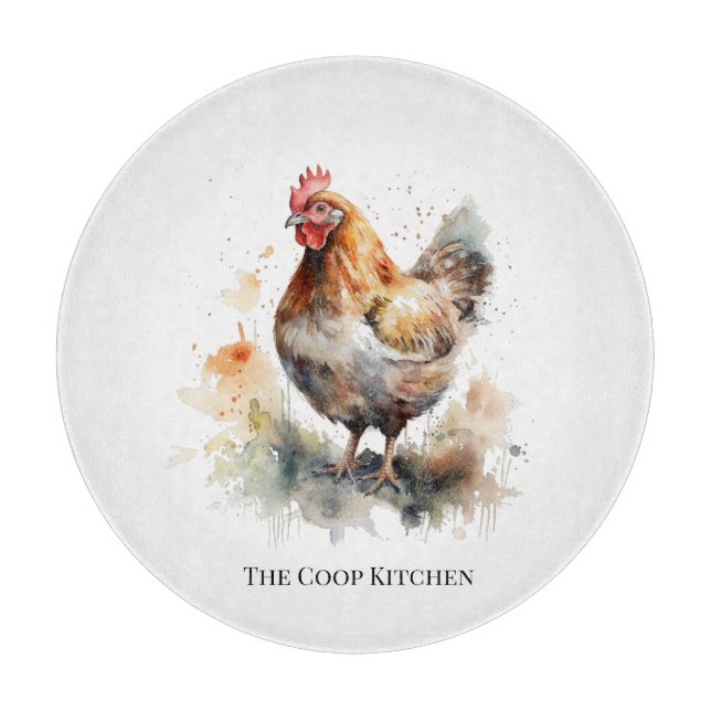 Farmyard Charm: Watercolor Chicken Art (Framsidan)
