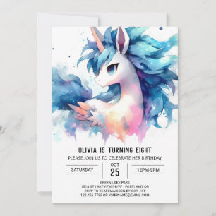 Farmyard Digital Horse Birthday Inbjudningar