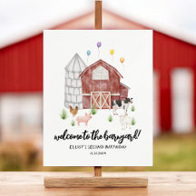 Farmyard Farm Animal Barnyard Birthday Välkommen