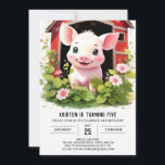 Farmyard Friends Pigletts Boho Girl Birthday Inbjudningar<br><div class="desc">Gå med Farmyard Friends för ett visstiskt firande på Piglets Boho Girl Birthday! Den här inbjudan är inte bara ett kort. Den är en inbjudan till en gård där beundransvärda smågrisar och deras bohos vänner samlas i färg och bohemisk charm, och lovar dig en födelsedagserfarenhet som charm och snyggt som...</div>