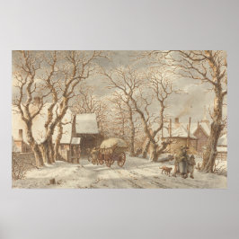 Farmyard i vinter - Poster av Jacob Cats Fine Art