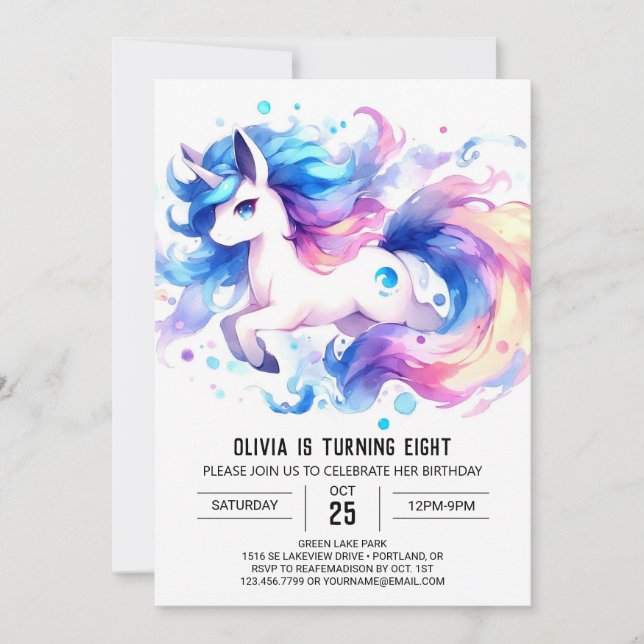 Farmyard Printable Horse Birthday Inbjudningar (Framsida)