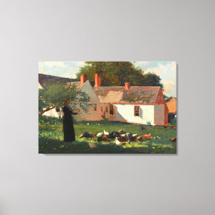 Farmyard Scene (ca. 1872-1874) av Winslow Homer Canvastryck