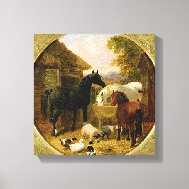 Farmyard Scene Canvastryck (Framsida)