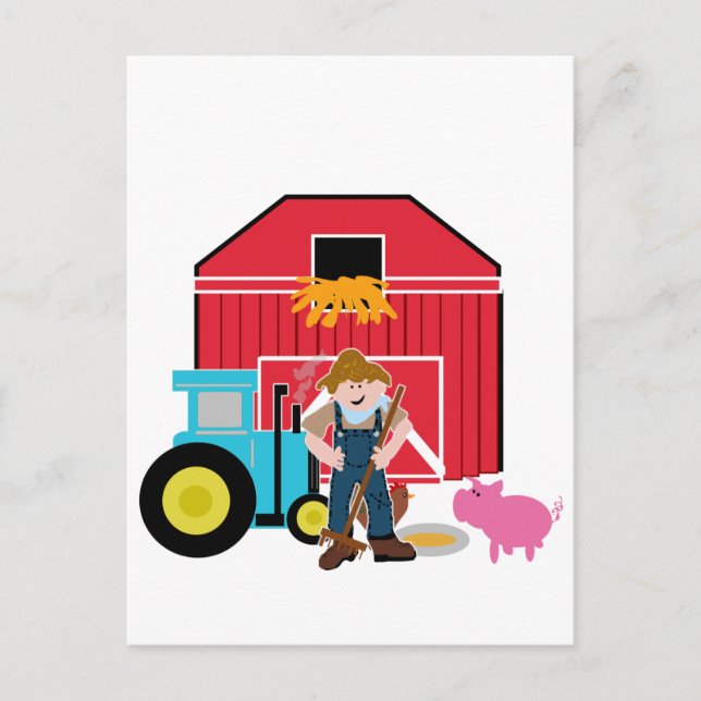 Farmyard Tshirts och Gifts Vykort (Framsida)