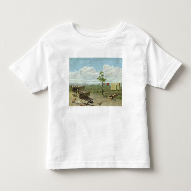 Farmyarden (olja på kanfas) t shirt (Framsida)