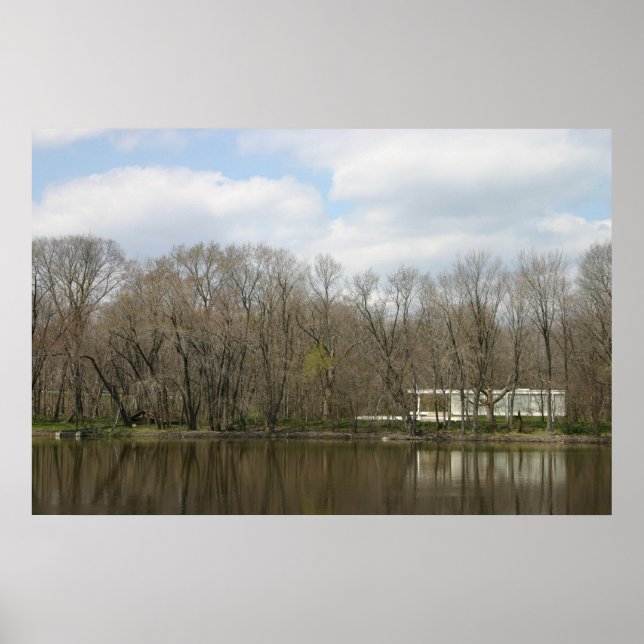 Farnsworth House, River Reflection Poster (Framsidan)