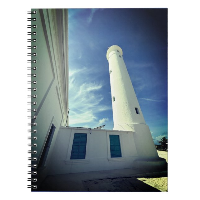 Faro de Punta Celarayn Cozumel Lighthouse Notebook Anteckningsbok (Framsidan)