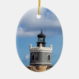 Faro fyr julgransprydnad keramik