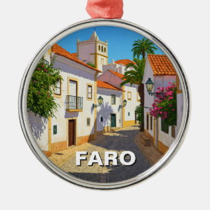 Faro Portugal Algarve Travel Julgransprydnad Metall