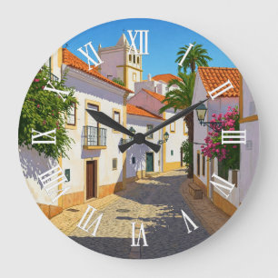 Faro Portugal Algarve Travel Stor Klocka