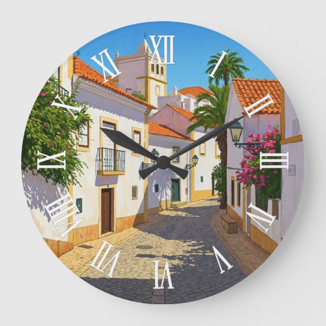 Faro Portugal Algarve Travel Stor Klocka (Framsida)