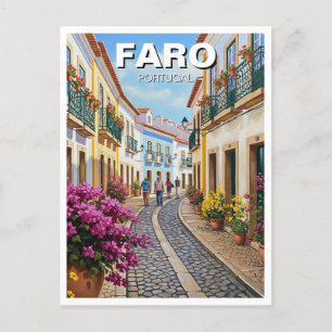 Faro Portugal Algarve Travel Vykort